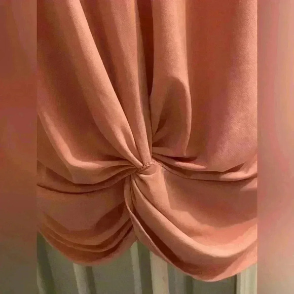 Perseption Concept short sleeve V neck front tie knot in mauve NWT size Large - Picture 2 of 8